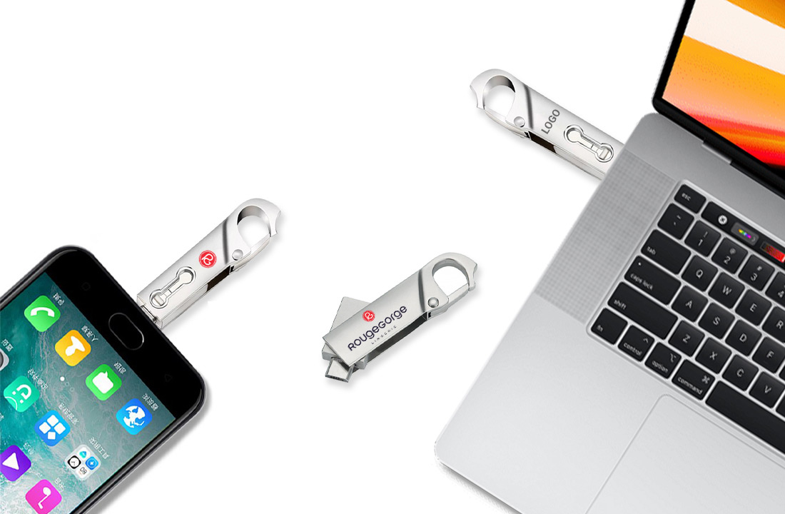 Pendrive Personalizado OTG DUAL Metal Con Logotipo