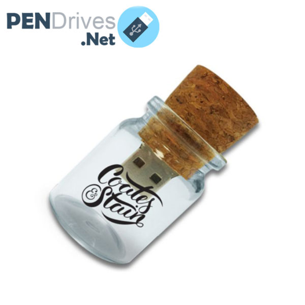 Pendrive Tarro cristal corcho bote