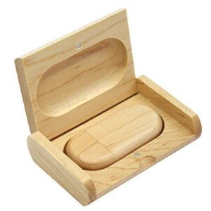 Pendrive de Madera Rodondo Con Caja a Juego con logotipo