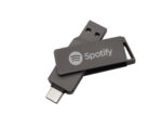 USB-C Personalizado 3.0 Metal Negro con logotipo