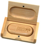 USB de Madera Rodondo Con Caja a Juego